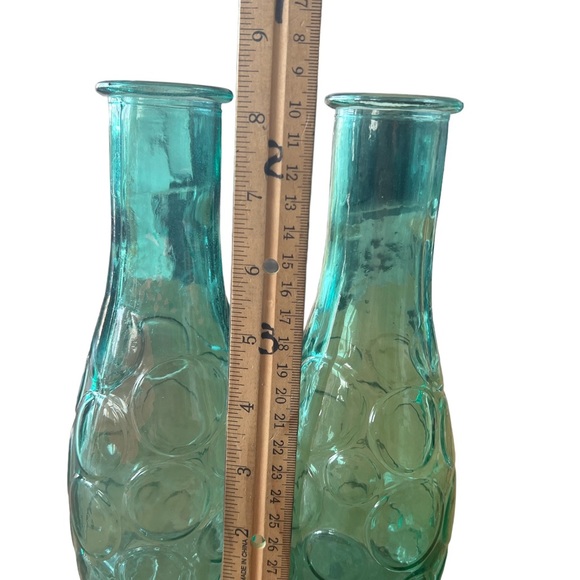 2 Vintage DPS Circles Bud Vases - Aqua Blue. 
Great condition  8 1/2” height dim - Picture 5 of 9